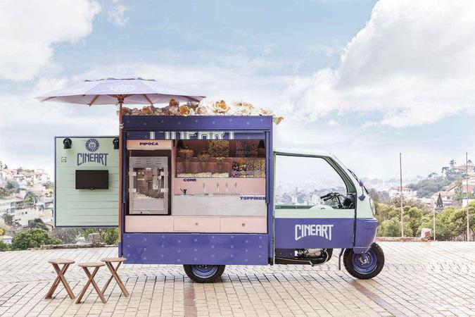 o Let´s Movie, o charmoso food truck do Cineart.(foto: Arquivo Cineart) o Let´s Movie, o charmoso food truck do Cineart.(foto: Arquivo Cineart)