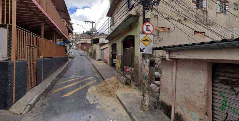 Crime aconteceu na Rua Ravina, Bairro So Lucas, Centro-Sul de BH(foto: Google Street View/Divulgao)
