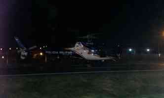 Militar foi socorrido pelo helicptero Pegasus da PM(foto: Marcelo Nascimento)