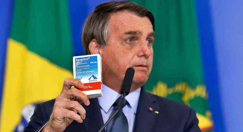 Bolsonaro tem defendido o uso da cloroquina, remdio sem comprovao contra a COVID-19(foto: Carolina Antunes/PR)