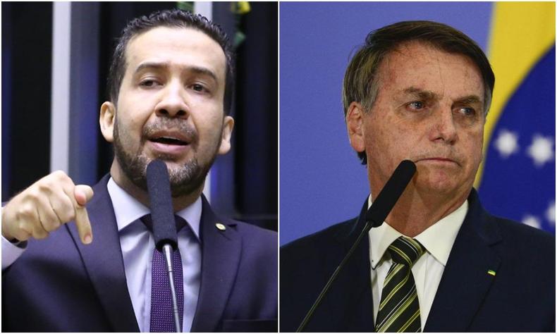 Montagem com Janones a esquerda e JAir Bolsonaro a direita