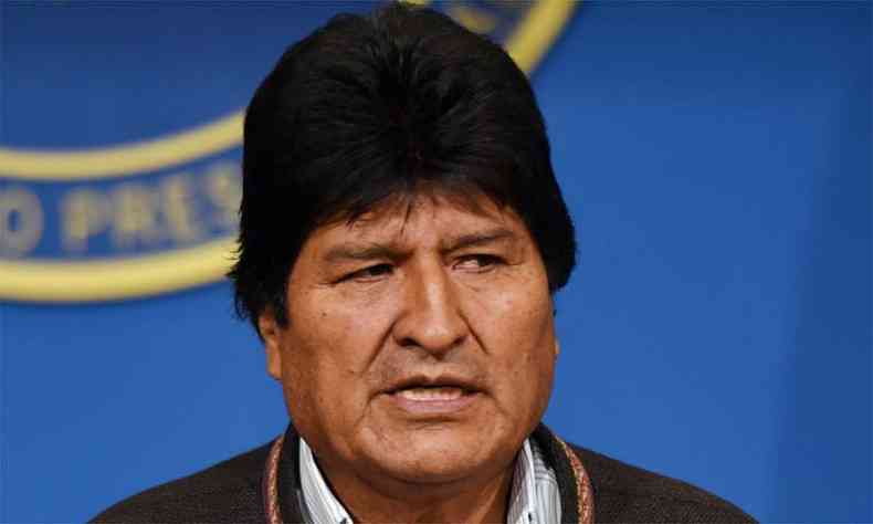 ' doloroso abandonar o pas por razes polticas', disse Evo Morales(foto: AFP PHOTO / BOLIVIAN PRESIDENCY / ENZO DE LUCA)