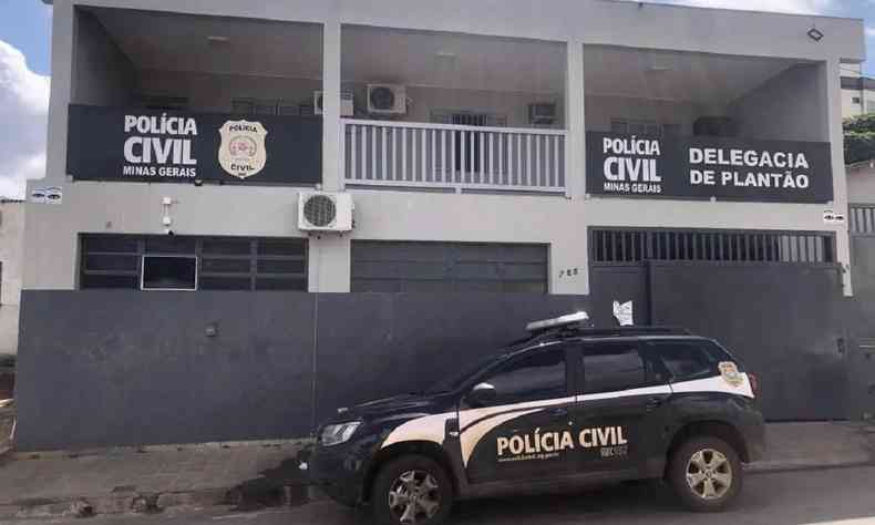fachada da sede da delegacia da Polcia Civil de Patos de Minas