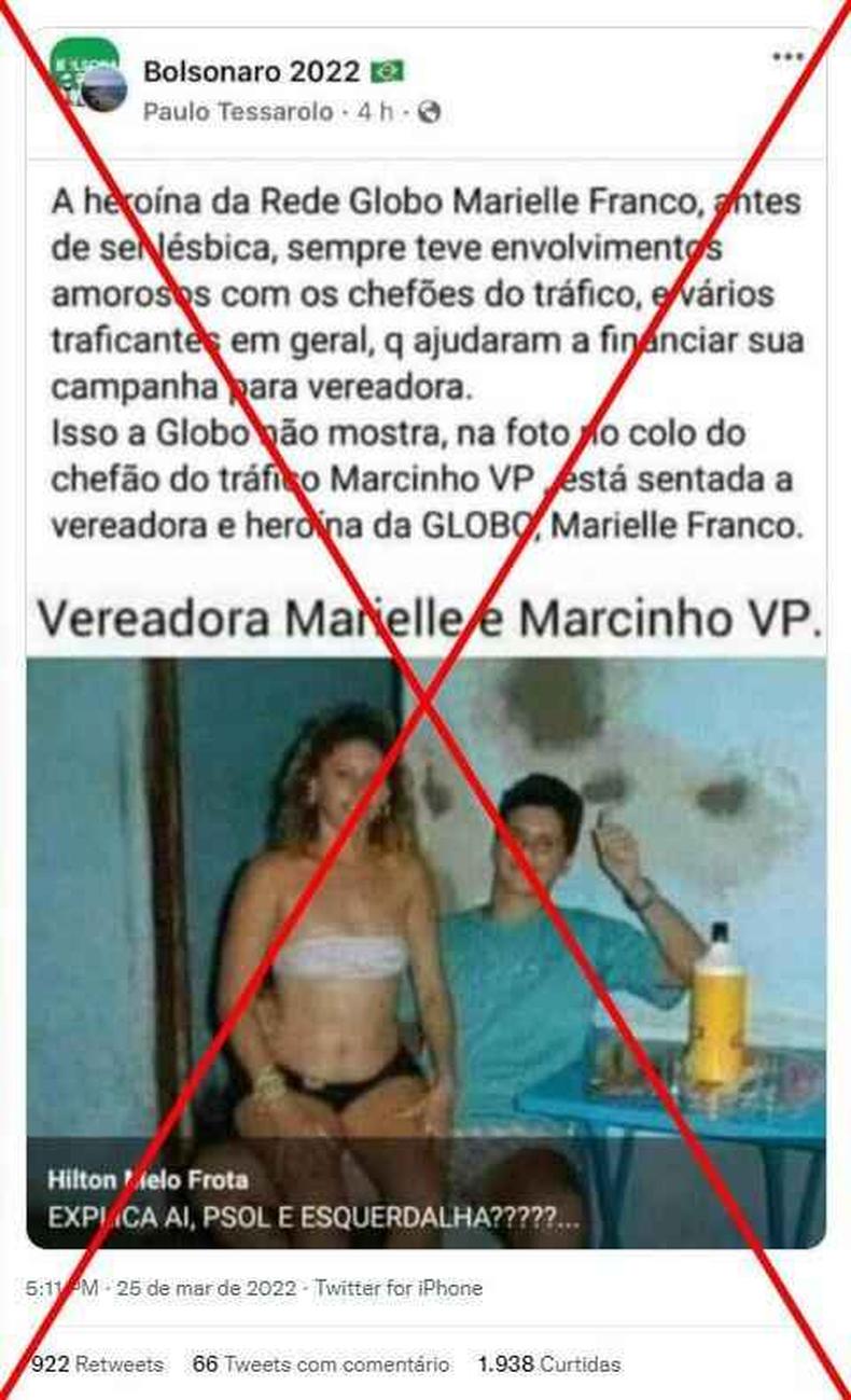 Captura de tela feita em 30 de maro de 2022 de uma publicao no Twitter