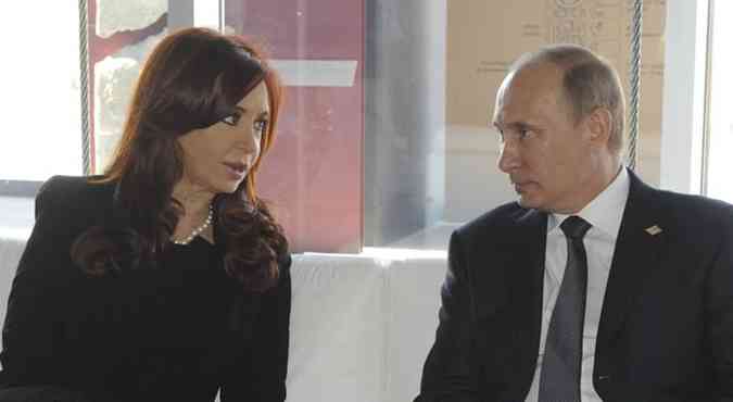 Putin quer a presena de Cristina Kirchner em conferncia em julho no Brasil(foto: Presidencia Argentina/Reuters)