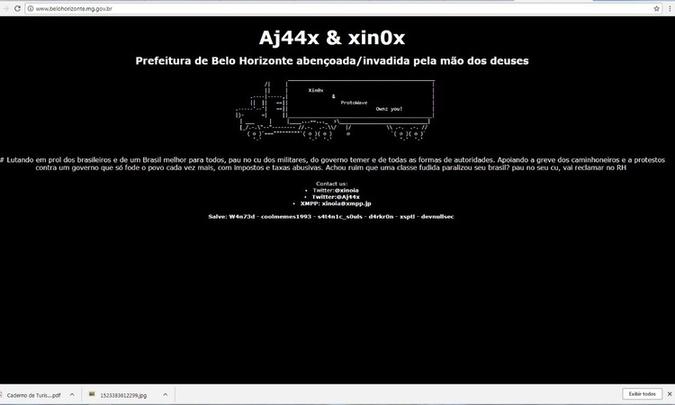 Mensagens eram contra a presidência da República, classe política e dos militares (foto: Reprodução) Mensagens eram contra a presidência da República, classe política e dos militares (foto: Reprodução)