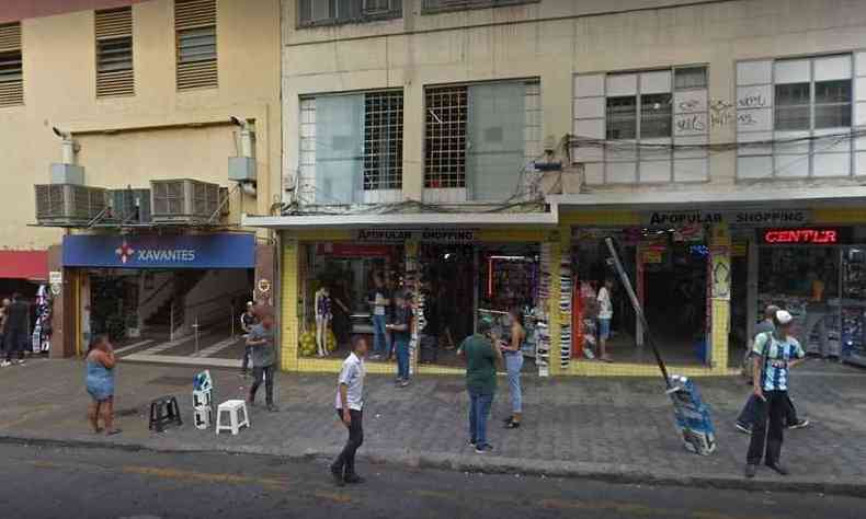 Os shoppings Xavantes, Uai e A Popular, todos no Hipercentro, foram os alvos da operao(foto: Google Street View/ Reproduo)