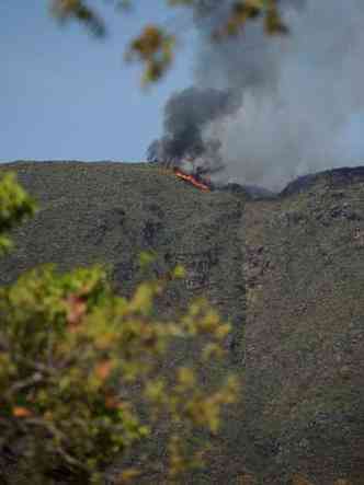 A estimativa é de que 1,7 mil hectares da Serra do Cipó, uma das regiões com maior biodiversidade do mundo, tenham sido queimados(foto: Leandro Couri/EM/D.A Press )