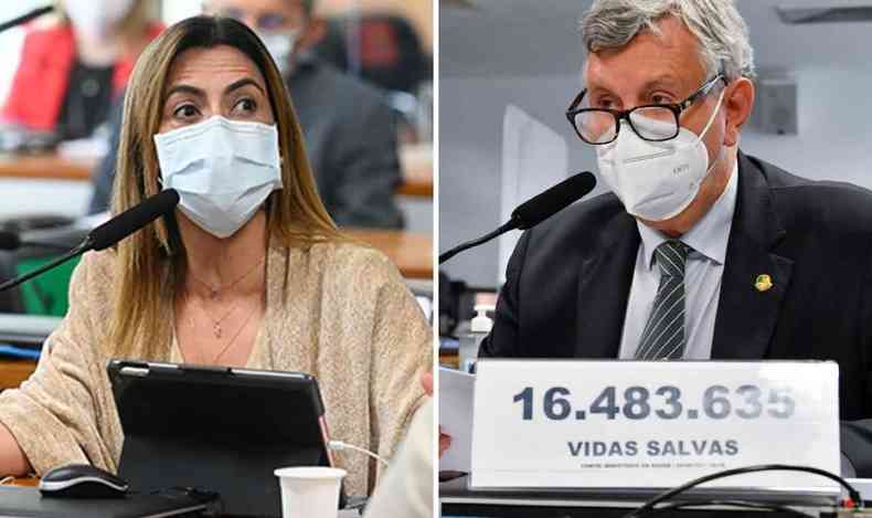 Soraya Thronicke (PSL-MS) criticou a plaquinha utilizada pelo senador Luiz Carlos Heinze (PP-RS)(foto: Waldemir Barreto/Agncia Senad)