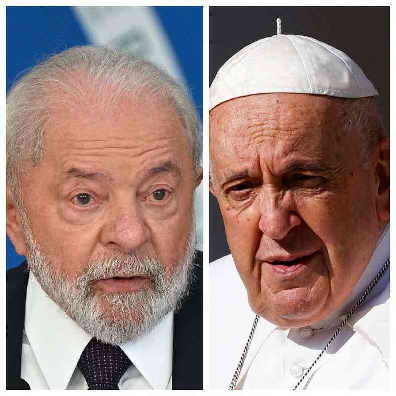 Montagem de Lula e papa Francisco
