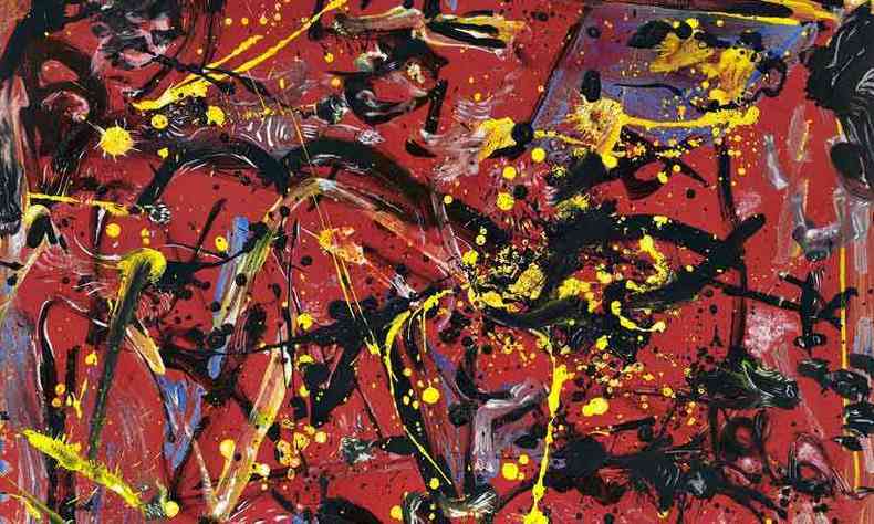 Venda do quadro 'Red composition', de Jackson Pollock, rendeu crticas e US$ 12 milhes ao museu de Syracuse(foto: Reproduo)