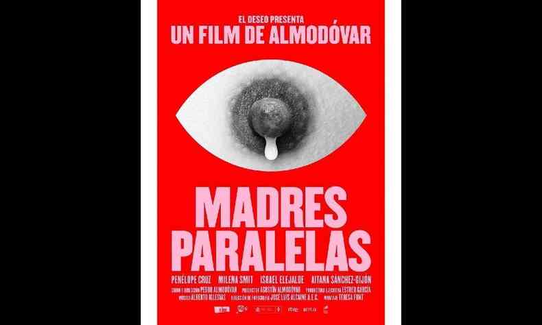 Cartaz de 'Madres paralelas', novo filme do diretor Pedro Almodvar, foi censurado no Instagram(foto: Divulgao/El Deseo)