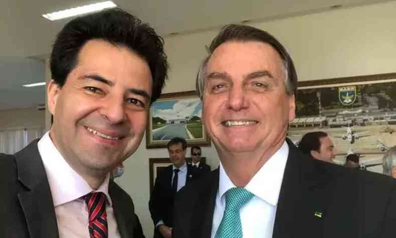 Selfie do presidente jair bolsonaro com ministro adolfo Sachsida