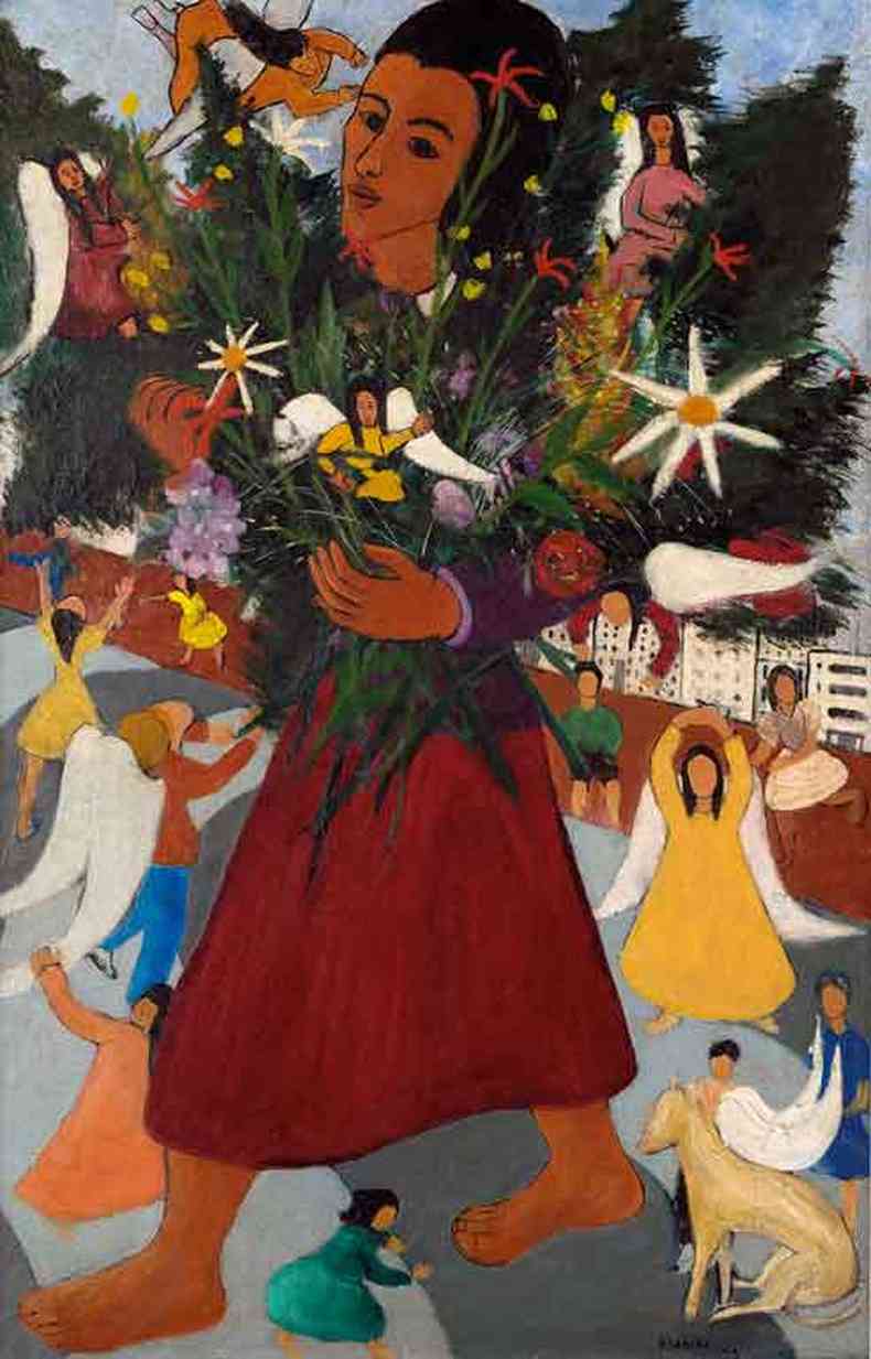 Vendedora de flores, obra de 1947, faz parte da exposio em cartaz no Masp (foto: MASP/DIVULGAO)