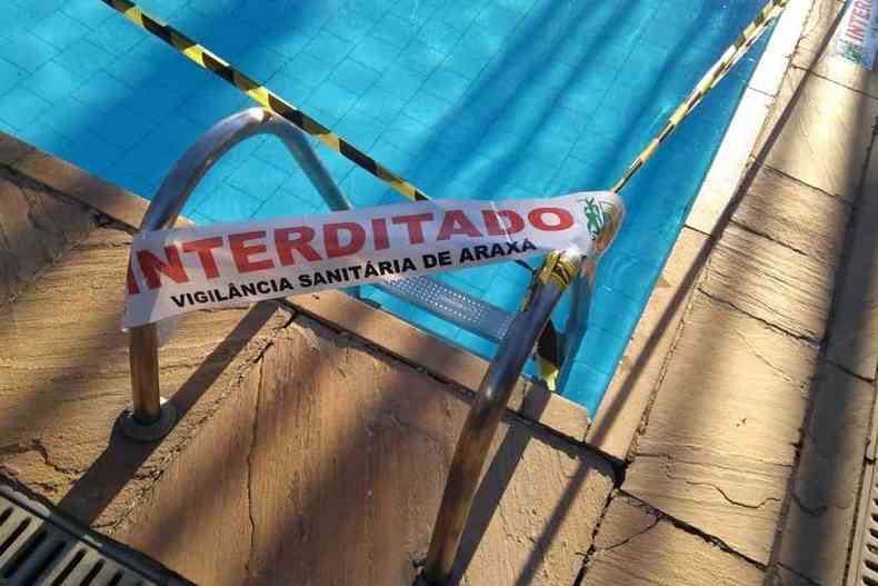 Em Arax, funcionamento de piscinas de uso recreativo est proibido(foto: Prefeitura de Arax / Divulgao)