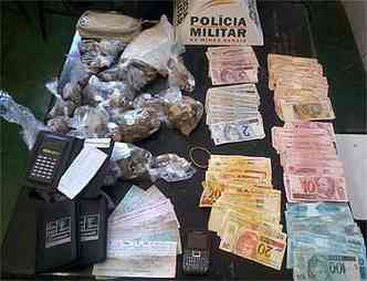 Material roubado da distribuidora de bebidas em Paracatu(foto: Divulgao Polcia Militar )