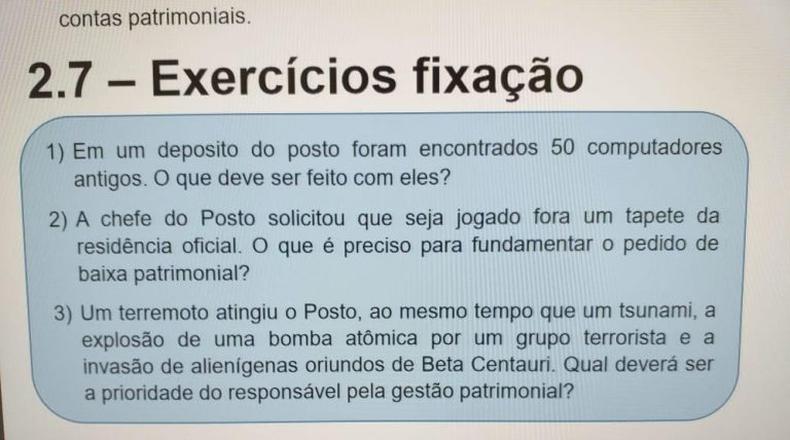 'Exerccios de fixao' do Itamaratycita casos extremos, entre eles uma 'invaso aliengena'(foto: Reproduo)