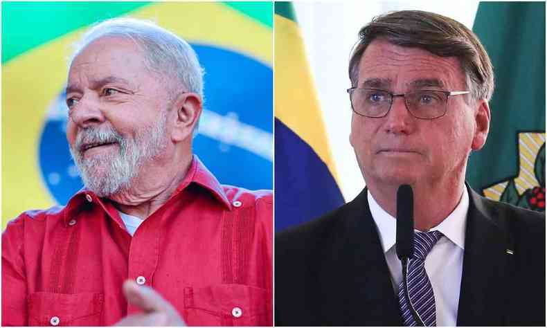  Lula e Jair Bolsonaro em montagem 