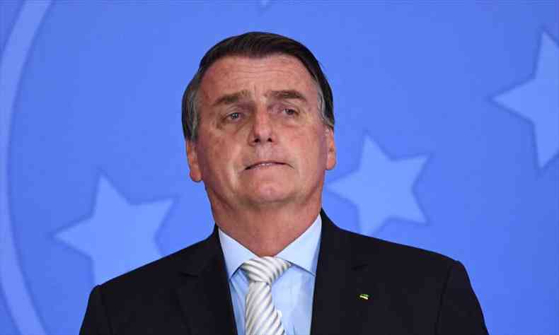 Bolsonaro alegou ter tido acesso a um suposto estudo alemo segundo o qual mscaras fariam mal a crianas(foto: AFP / EVARISTO SA)