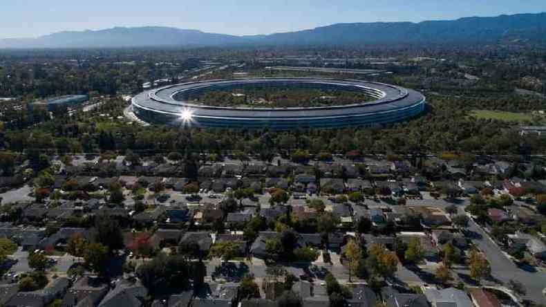 A sede da Apple em Cupertino, na Califrnia, foi projetada para promover a criatividade(foto: Getty Images)