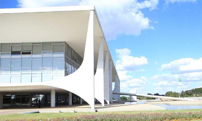 Palácio do Planalto, sede administrativa do governo federal(foto: Gilmar Felix/Divulgação) Palácio do Planalto, sede administrativa do governo federal(foto: Gilmar Felix/Divulgação)