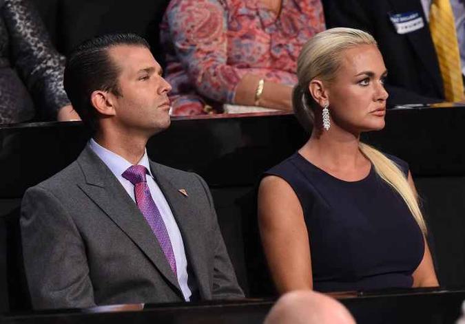 Vanessa Trump e seu marido Trump Jr.(foto: Robyn Beck/AFP) Vanessa Trump e seu marido Trump Jr.(foto: Robyn Beck/AFP)