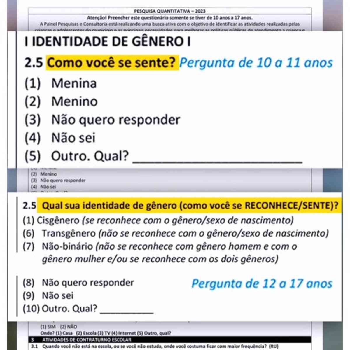 Vereadores de Sete Lagoas polemizam pesquisa que questiona gênero a alunos  - DiversEM - Estado de Minas