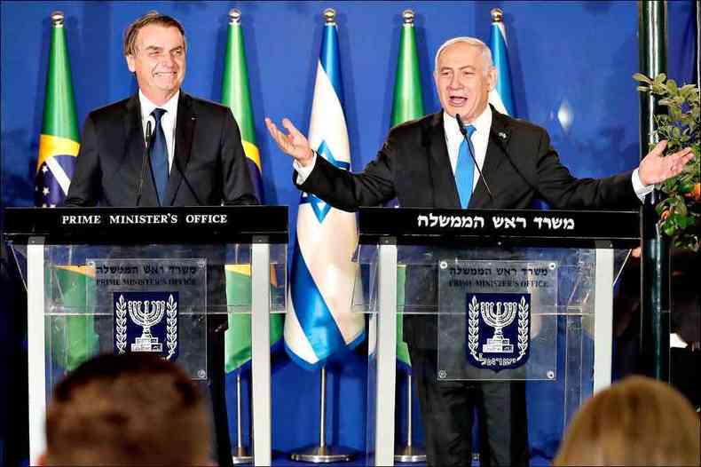 Netanyahu chamou Bolsonaro de amigo em Telavive e disse que ambos esto fazendo histria(foto: ALAN SANTOS/PR)