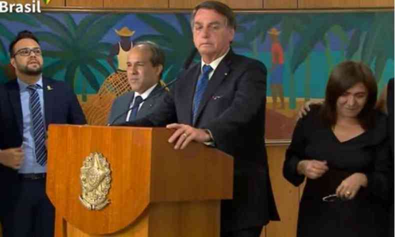 Bolsonaro se referiu a governadores como 'oportunistas' que pegaram carona em sua popularidade na poca das eleies(foto: Reproduo de Vdeo)