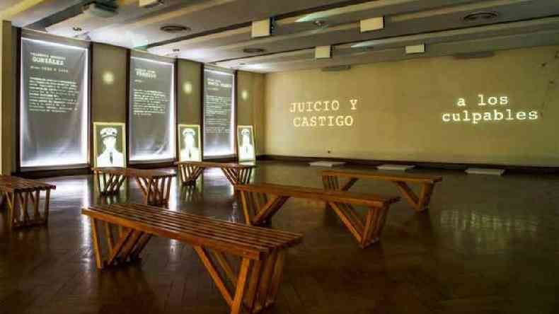 Sala da sede da Escola de Mecnica da Armada em Buenos Aires, centro de tortura e represso durante a ditadura, que foi convertida em museu