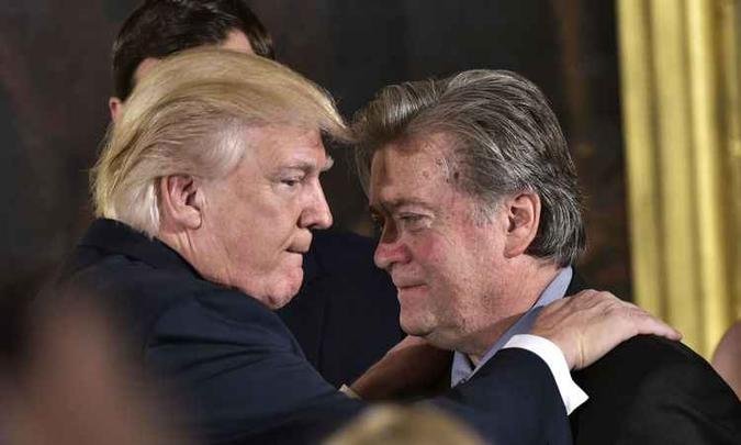 Bannon � um dos assessores mais influentes de Trump(foto: AFP / MANDEL NGAN )