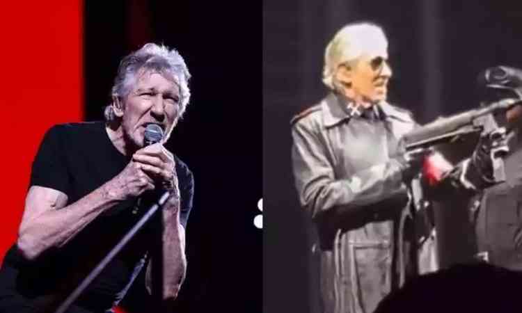 Roger Waters durante show em Berlim 