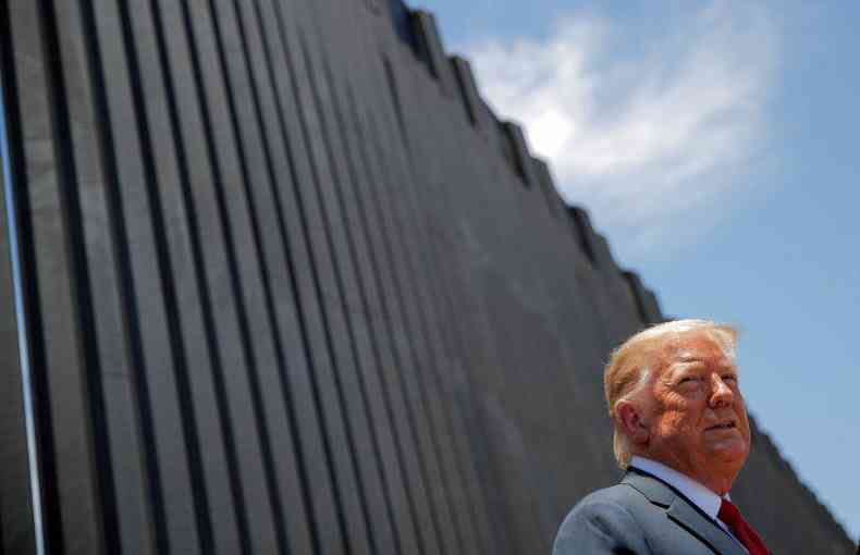 O muro contra imigrantes vindos do Mxico foi uma das grandes promessas de Trump em 2016(foto: Reuters)