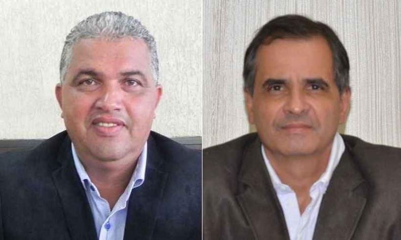 O vereador Reinaldo Motorista e o secret�rio Luiz Felipe Caram se desentenderam na sede da prefeitura(foto: C�mara e Prefeitura de Vespasiano / Divulga��o)