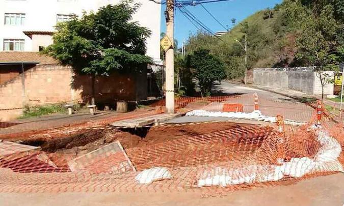 BHTrans fez um desvio na região (foto: BHTrans/Divulgação) BHTrans fez um desvio na região (foto: BHTrans/Divulgação)