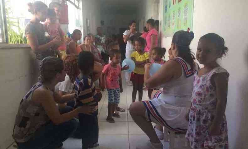 Na ala de pediatria do Fundajan o clima era de esperana, em meio  tristeza da tragdia(foto: Lo Mendes / CBN BH)