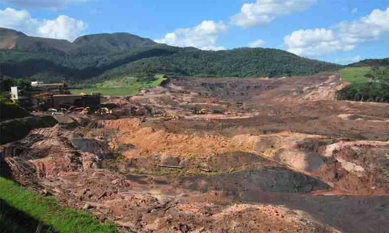 rea da Vale atingida por rejeitos do rompimento da barragem em 25 de janeiro(foto: Gladyston Rodrigues/EM/D.A Press)