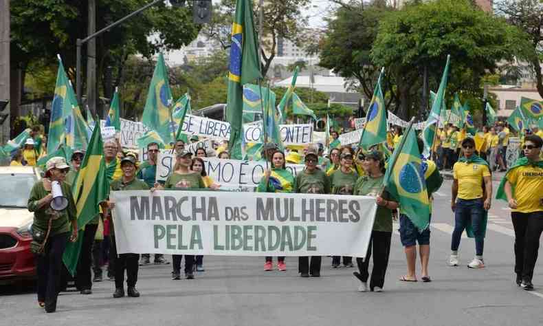 Imagem da 'Marcha das Mulheres pela Liberdade' em Belo Horizonte