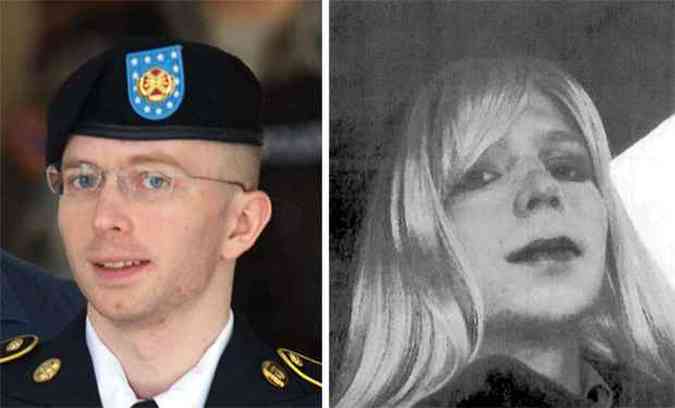 O ex-analista de Inteligncia do Exrcito responde agora por Chelsea Elizabeth Manning. Ele busca tratamento mdico  sua desordem de gnero(foto: AFP PHOTO / Files / Saul LOEB / US ARMY)