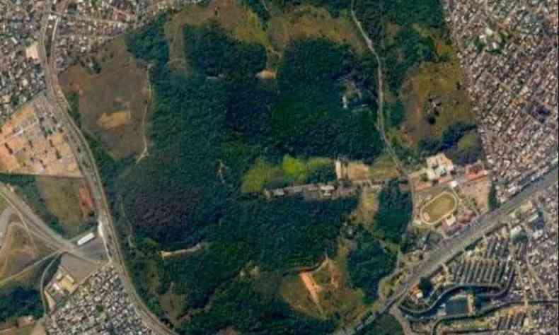 rea onde o autdromo seria construdo  o ltimo resqucio de Mata Atlntica na cidade do Rio de Janeiro(foto: Google Street View/Reproduo)