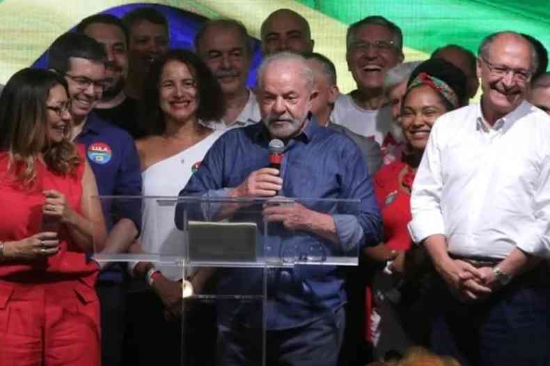 Lula no discurso de vitria 