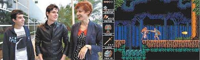 Marco Galvo, Danilo Dias e Thais Weiller, do estdio Joy Masher, trabalham no prximo jogo com visual da era 8-bit, o Odallus(foto: YOUTUBE/REPRODUO)