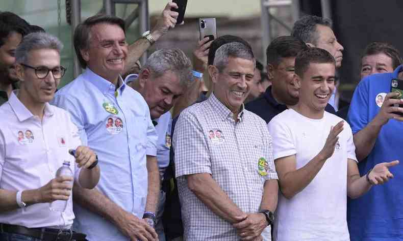 Zema e Bolsonaro em comcio em Juiz de Fora, cidade onde, neste domingo, o presidente tambm foi derrotado