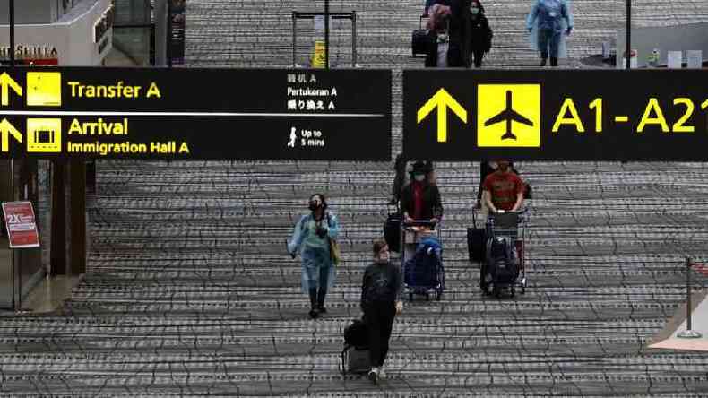 Aeroporto de Cingapura se tornou um ponto de espalhamento de covid-19(foto: Getty Images)