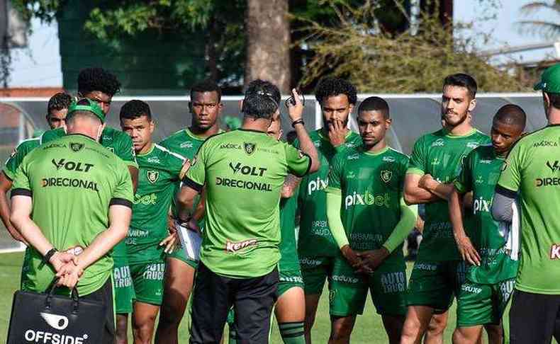 Amrica teve semana cheia de treinos para enfrentar o Fortaleza pelo Brasileiro