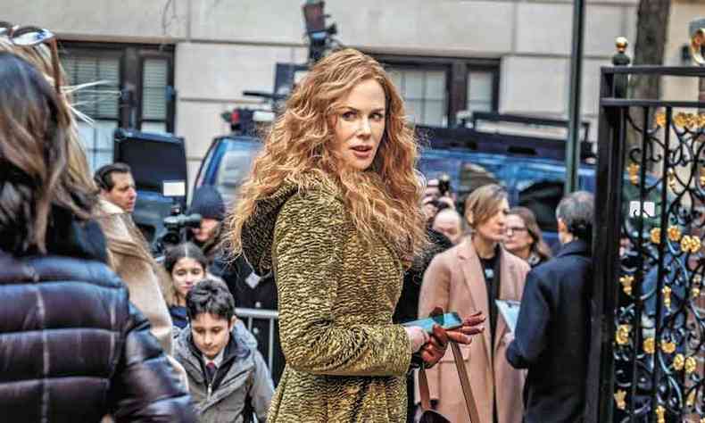 Nicole Kidman  a terapeuta Grace Fraser, bem-sucedida na carreira, rica e feliz no casamento, aparentemente(foto: Fotos: HBO/DIVULGAO)