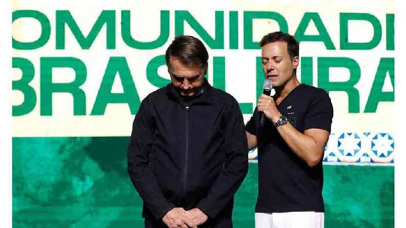 Jair Bolsonaro e o pastor Andr Valado em Orlando em junho de 2022