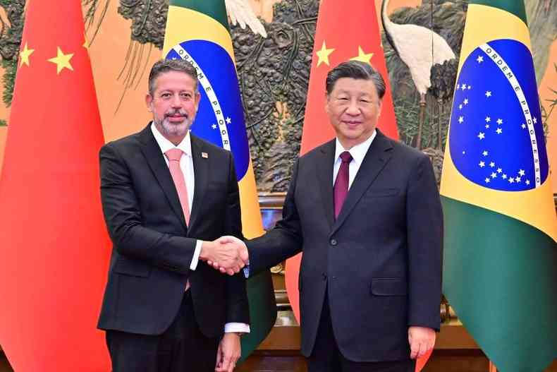 Arthur Lira e Xi Jinping
