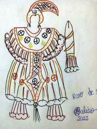 Croqui da escola de samba Raio de Sol