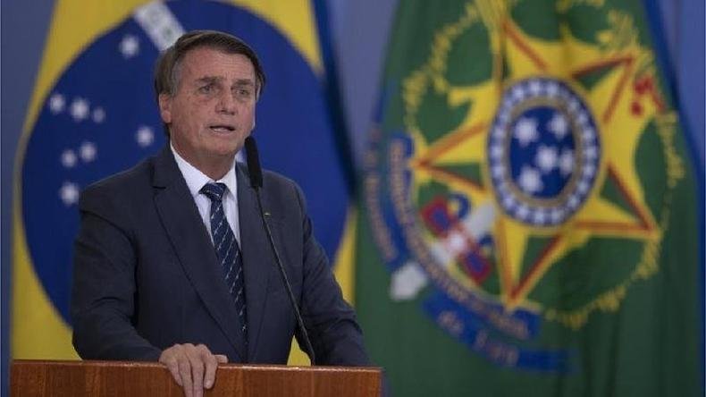 Presidente brasileiro visitou Putin em Moscou(foto: EPA) Bolsonaro discursando